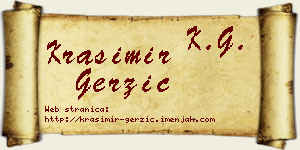 Krasimir Gerzić vizit kartica